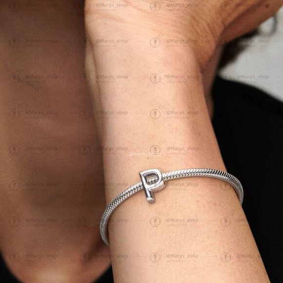 Pandora Letter P Alphabet Charm - Picture 2 of 2